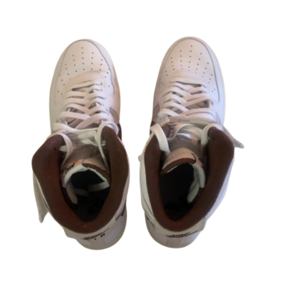 Men’s Nike Air Force 1 High '07 Vintage White/Brown, Size 14 - Picture 6 of 7